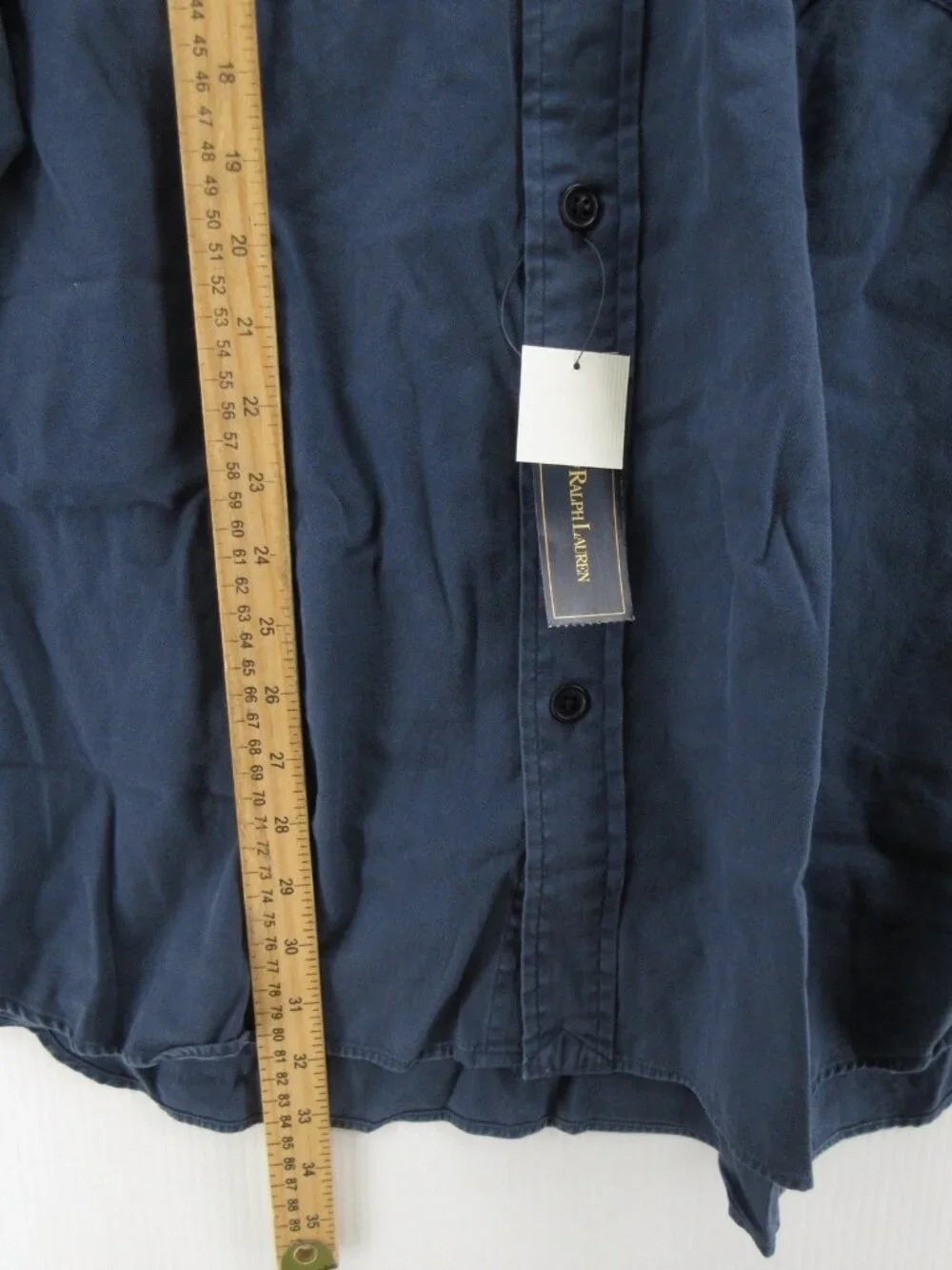 VGT Polo Ralph Lauren Shirt 2XB Big Navy Button Up Workwear Utility Y2K